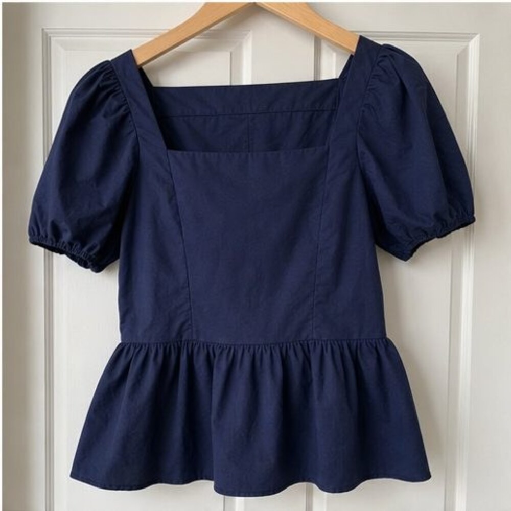 Teal Tie Neck Blouse
